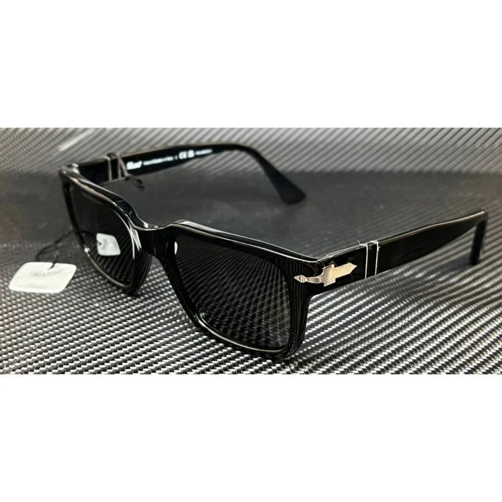Persol Black 55mm Polarized Mens Sunglasses